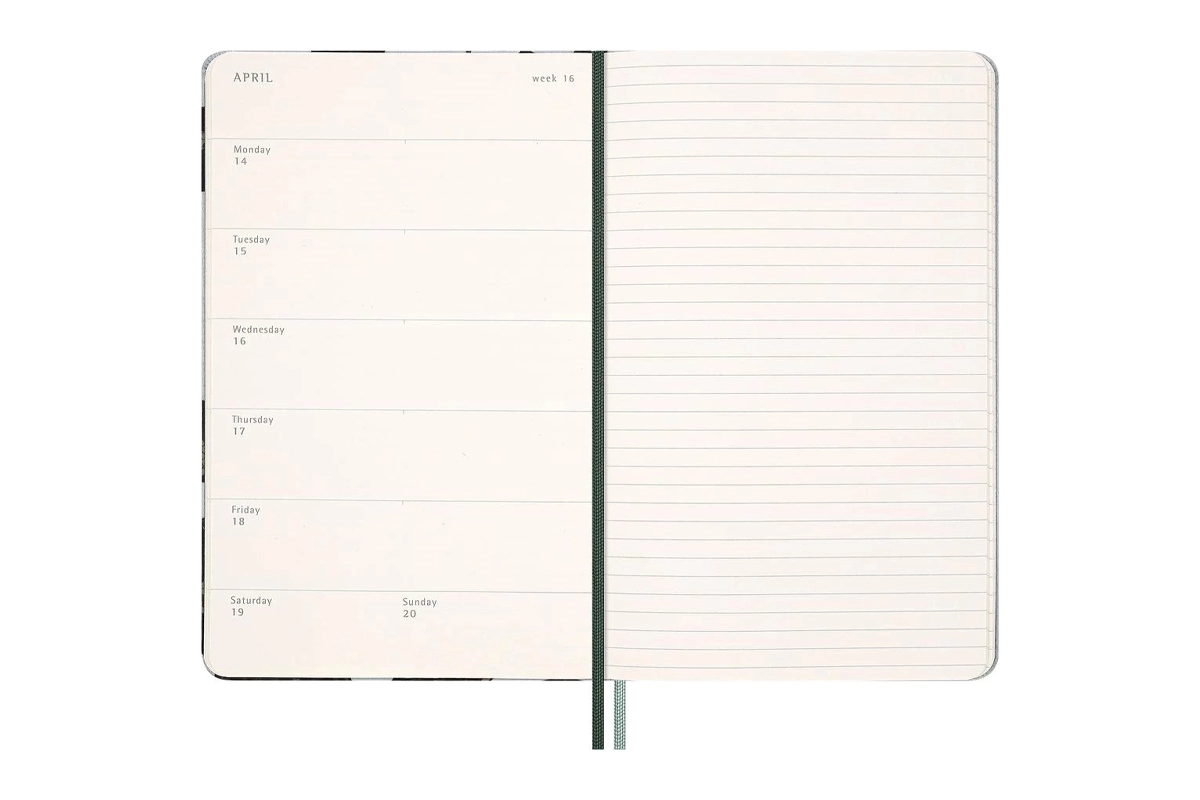 Een Moleskine 2025 12M Weekly Planner Large Snake Leaves koop je bij Moleskine.nl